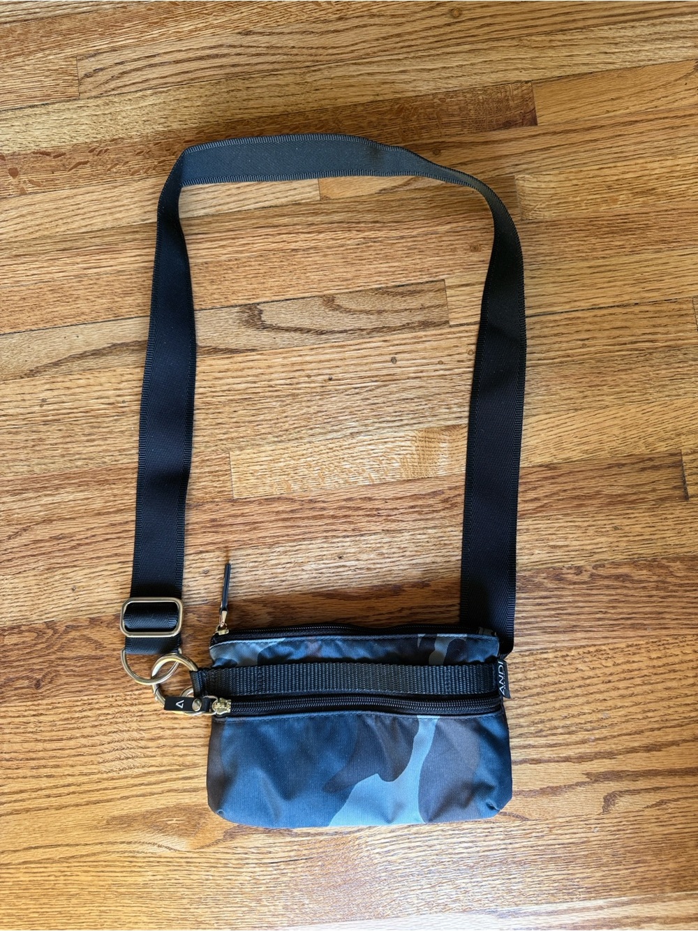 Black Camo Crossbody Wristlet - Women